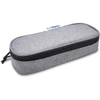 Waytex 931161 Federmäppchen, oval, groß, halbstarr, Reißverschluss, Schule, Büro