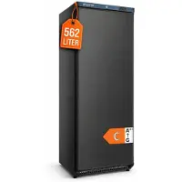 GastroHero Lagerkühlschrank ECO 600 Schwarz 562 Liter Umluftkühlung 0 bis +8 °C automatische Abtauung Gewerbe Kühlschrank