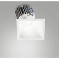Licht-Erlebnisse LED Einbaustrahler dimmbar Aluminium 8,2 cm breit IP40 Weiß quadratisch 2700 K 1220 lm Einbauleuchte Wand