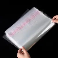 Famanu OPP-Tüten selbstklebend - 300 Stück Set - 12 x 24 cm - Transparent