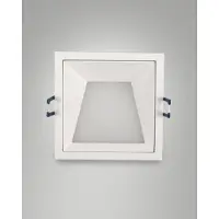 Licht-Erlebnisse LED Einbaustrahler mit Dimmer Aluminium IP40 Weiß eckig 3000 K 930 lm Wand Einbauleuchte