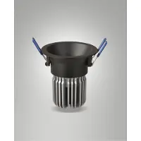 Licht-Erlebnisse Einbaustrahler LED dimmbar Aluminium Ø 8,2 cm rund IP40 Schwarz 3000 K 1250 lm Einbauleuchte Wand