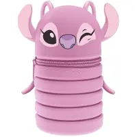 Seven Lilo & Stitch erweiterbares Mäppchen, Silikontasche, 2 in 1 ausziehbares F