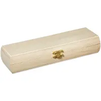 Artémio VIBB23 Federmäppchen, rechteckig, Holz, Beige, 22 x 6,5 x 4,3 cm