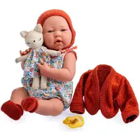 JC Toys - Puppe "La Newborn", Neugeborene, 38 cm, aus weichem Vinyl, Kollektion "Na"