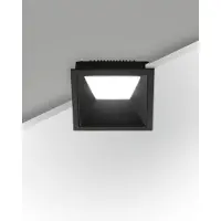 Licht-Erlebnisse Einbaustrahler LED Dimmer Aluminium IP40 Schwarz quadratisch 4000 K 950 lm Einbauleuchte Wand