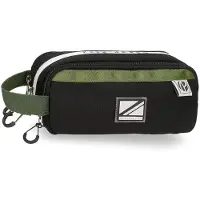 Pepe Jeans Luca Federmäppchen, dreifach, Schwarz, 22 x 10 x 9 cm, Polyester, Sch