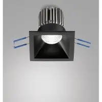 Licht-Erlebnisse Einbaustrahler Aluminium LED mit Dimmer IP40 8,2 cm breit Schwarz quadratisch 3000 K 1250 lm