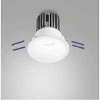 Licht-Erlebnisse LED Einbaustrahler Aluminium dimmbar IP40 4000 K 1270 lm D: 8,2 cm Weiß rund Wand Einbauleuchte