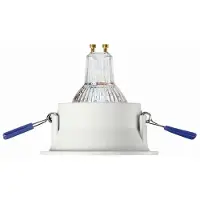 Licht-Erlebnisse Einbaustrahler Metall GU10 D: 9,3 cm Weiß rund Wand Einbauleuchte