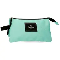Pepe Jeans Aris Federmäppchen mit 3 Fächern, 22 x 12 x 5 cm, aus Polyester, Größ
