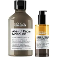L'Oréal Absolut Repair Molecular Shampoo + Oil Duo - 300+90ml