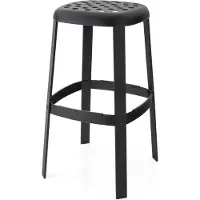 Connubia , Hocker Industrial starr Metallgestell schwarz matt