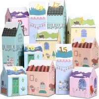 OEM Adventskalender zum Befüllen - 24 Häuser aus Karton - DIY-Weihnachtskalender