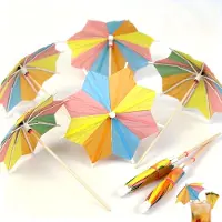 Markenlos Cocktail-Papierschirme - 50 Stück - Dekoration für Getränke und Speisen - Sternanis-Motiv