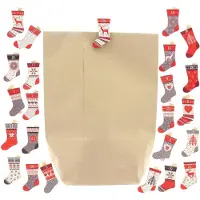 OEM Kraftpapiertüten mit Kreuzboden - 1-lagig zum Basteln und Befüllen - Naturbraun - 17 x 27 cm - 24 Stück