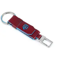 Piquadro Schlüsselanhänger Blue Square Keychain With Carabiner Rosso
