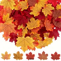 OEM Herbstblätter Deko - 200 Stück - Zur Dekoration - 5 Farben in warmen Farbtönen