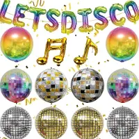 OEM Disco-Dekorationsset - Retro-Themenparty-Ausstattung - Für Hip-Hop und Disco-Mottopartys - Mehrfarbig