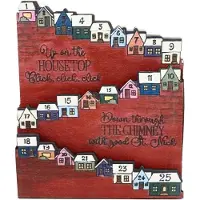 OEM Adventskalender - 25 Häuser aus Holz - Countdown-Kalender - 25-teilig