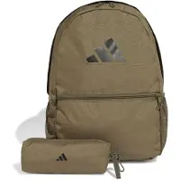 Adidas Uni Pencil Case Backpack, olive strata/black, One size