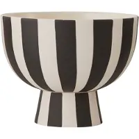 Oyoy Toppu Schale Mini White/Black - Living Design Living Design, Weiß, Stein