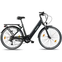 Sharp Urban Elektro-Citybike 10,4 Ah, 28 Zoll, schwarz