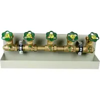 Schlosser ATV-Station Kompaktwasserverteiler (mit Rinne), oberes Anschlussgewinde 1 1/2, G 1", 5-fach