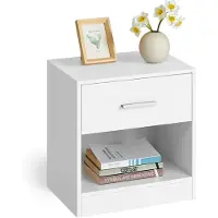 Vasagle Nachttisch 2er Set naturbeige-klassikweiß LET819T14