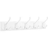 Songmics Wandgarderobe Garderobenleiste 5 Dreifach-Haken wolkenweiß B34LHR305W01