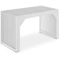 TecTake Sitzbank Ribb Lamellenoptik Lackierter Bambus 73 x 35 x 43 cm 35 x 73 x 43 cm Weiß Sitzbank Ribb Lamellenoptik 73 x 35 x 43 cm Lackierter Bambus 73 x 35 x 43 cm 35 x 73 x 43 cm Weiß