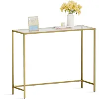 Vasagle LGT26G, Rechteckig, Transparent, Modern, Glas, Glänzend, Metall