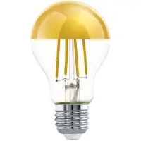 Eglo E27 LED Lampe, Kopfspiegellampe gold, Glühbirne blendfrei, A60