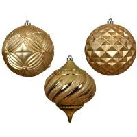 Décoris Christbaumkugel 20cm gold aus Kunststoff 1 Stück