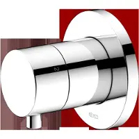 Keuco IXMO Umstellventil Unterputzmodell für 3 Verbraucher mit Comfort Griff, mit Absperrung, Rosette rund, 59549011001, Farbe: Verchromt