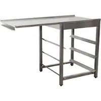 Saro Ablauftisch links 1200x786x625mm für Haubenspülmaschinen aus Edelstahl