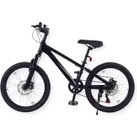 Buxibo - Fahrrad Austin - Kinder-Mountainbike - Stahlrahmen - 20 Zoll - Schwarz