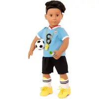 Our Generation Mateo – bewegliche 46 cm Jungenpuppe mit Fußballoutfit