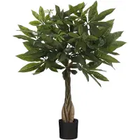 Mica Decorations Pachira Kunstpflanze - H60 x Ø60 cm - Grün