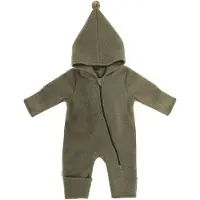 Maximo - Baby's Jersey Fleece Overall m. Kapuze u. Pompon - Overall Gr 62/68 oliv