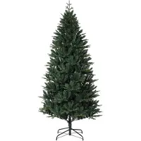 StarTech.com Künstlicher Weihnachtsbaum - Schlanker Bleistiftbaum - 150 cm - PE/PVC - Metallständer - Realistische Zweige - Für drinnen & draußen - Nadelfrei