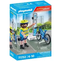 Playmobil : Polizist auf Fahrrad