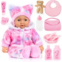 Ginza.se 94694AO Funktionspuppe, Interaktive Puppe Piccolina Magic Eyes, 46 cm, bewegt den Mund, blinzelt mit den Augen, sprechend, weicher Körper