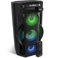 SVEN PS-680, juodas, power output. (RMS), TWS, Bluetooth, FM, USB, Micro SD, LED-Ekranas, RC
