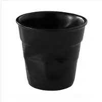 Revol 6 Becher 8 cl Schwarz Satin – Geknittert –