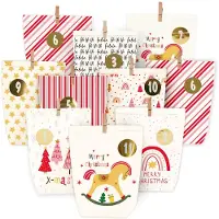 OEM Adventskalender zum Befüllen - 24 Adventstüten zum Selbstbefüllen - Rot