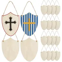 OEM Holzschild Ritter - Unvollendet zum Bemalen - Bastelbedarf - 20 Stück