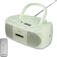 Medion E65010 Stereoradio (CD-Player, Kassette, USB Anschluss, AUX Audioeingang, MP3-Widergabe. UKW PLL Radio,40 Senderspeicher, Batteriebetrieb, Fernbedienung) grün