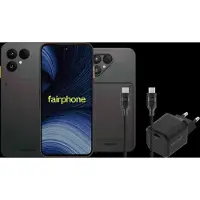 Fairphone 6+ 256GB Schwarz 5G + Komplettes Zubehörset