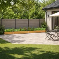 Syfax Hochbeet im Garten Natur 600 x 40 x 24 cm kaltgewalzter Stahl